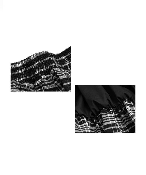 Black Mesh Layered Skirt